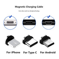 USLION 5 Pcs 360 obrotowe końcówki magnetyczne do części zamienne do telefonów komórkowych łatwy w obsłudze trwały konwerter Adapter do kabla ładowarki 5